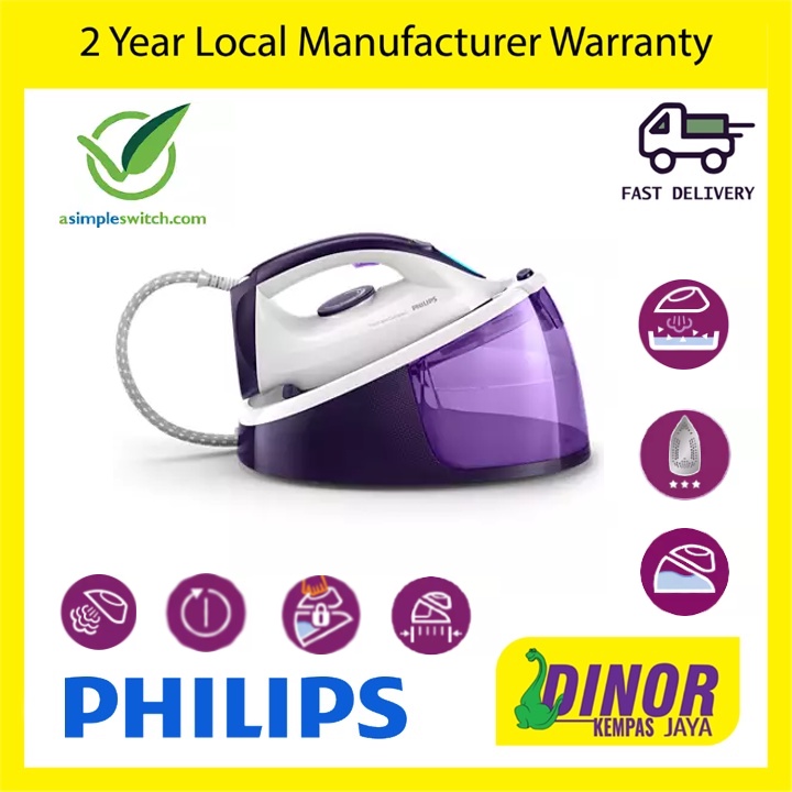 PHILIPS FASTCARE COMPACT STEAM GENERATOR IRON 2400W GC6740/36 | Shopee ...