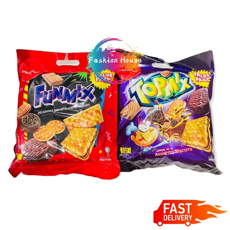 【Clearance Store】 Munchy's Topmix / Funmix Assorted Biscuits (500g)⚠ ...