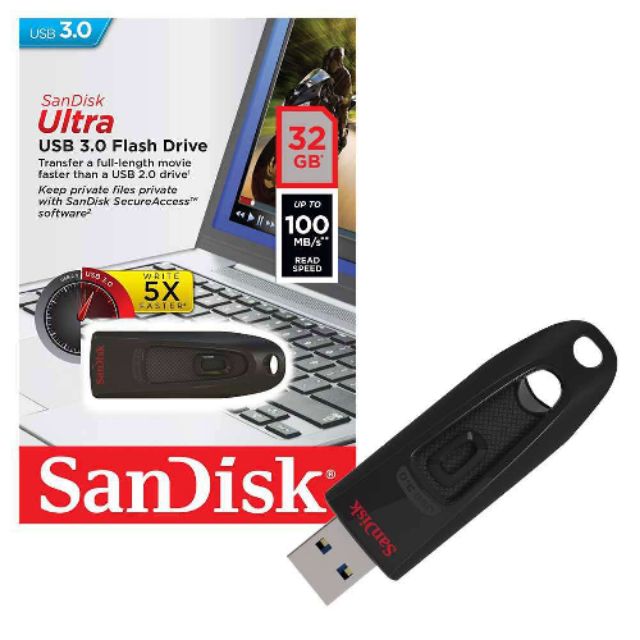 Clé USB Sandisk Ultra 512GB, USB 3.0 Flash Drive, 130MB/s en