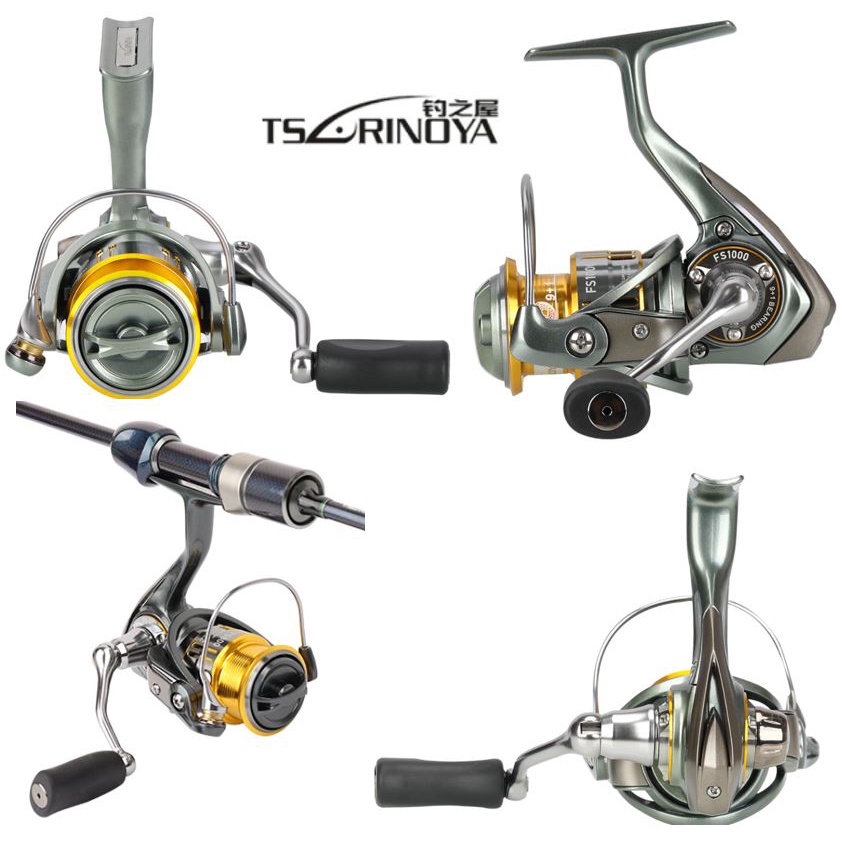 TSURINOYA Spinning Fishing Reel FS 800 1000 2000 3000 Metal Spool Spinning  Reel 7kg Max Drag 5.2:1 Gear Rotio 9+1BB Fishing Reel