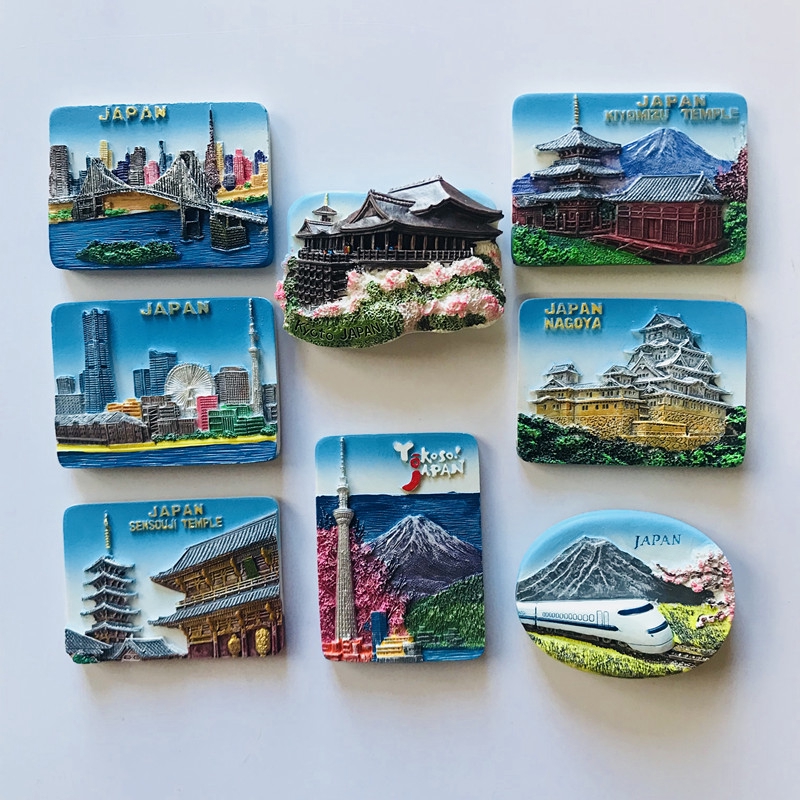 Country Fridge Magnets Tokyo Magnet Travel Resin Mt. Fuji Hokkaido ...