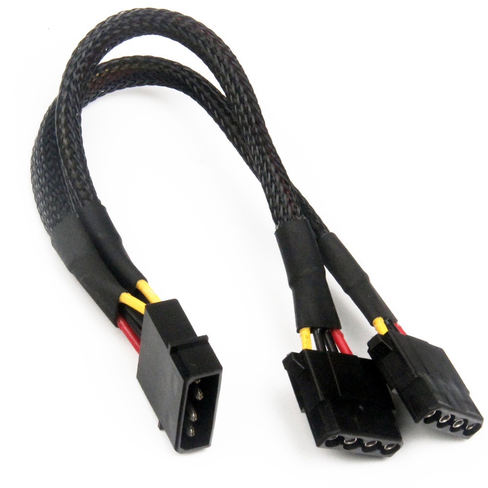 20cm IDE Hard Drive Optical Drive Interface Cable Big 4 Pin One In Two