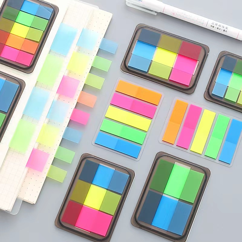 PET Index Sticky Creative Pull-out Boxed Fluorescent Sticky Notes ...
