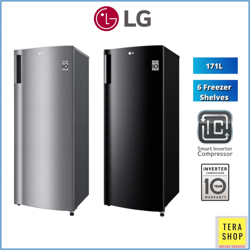 LG GN304SLBT / GN304SHBT Vertical Freezer 171L With Smart Inverter
