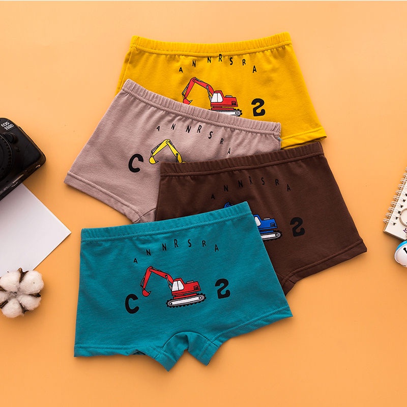 4pcs/lot Pokemon Pikachu Boys Boxer Underwear Kids Children's