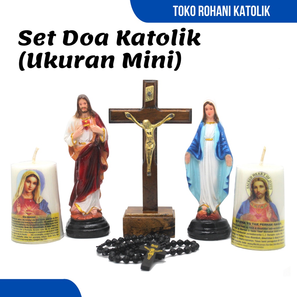 LILIN Catholic PRAYER SET (MINI SIZE) / CATHOLIC SITTING CROSS / MARY ...