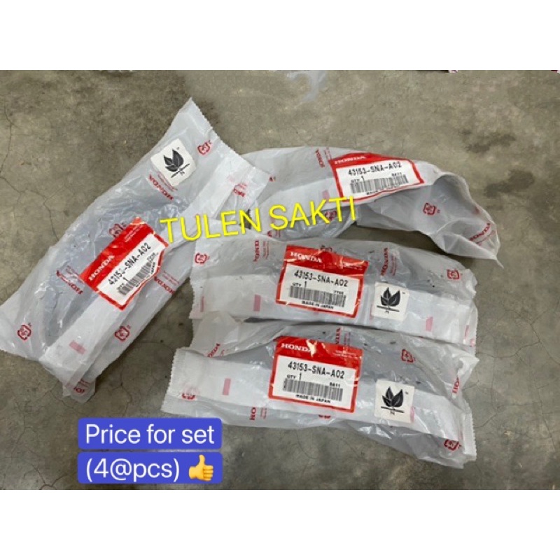 ORIGINAL HONDA CITY T9A GM6 JAZZ GK T5A (2014-2019) INSIGHT 1.3 TM8 REAR  BRAKE SHOE (4@pcs) 43153-SNA-A02 Shopee Malaysia