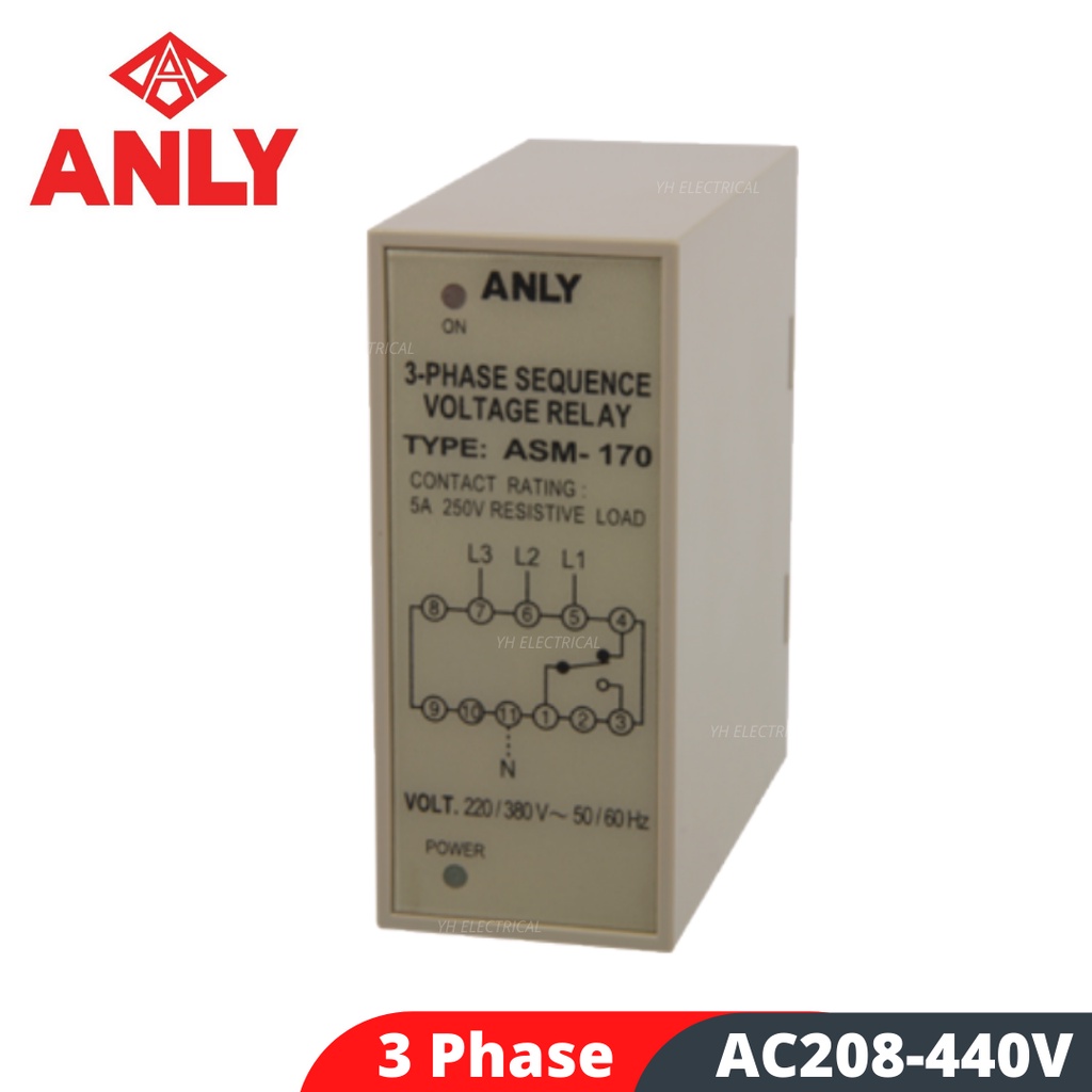 ANLY ASM170 3 Phase Sequence Voltage Relay Shopee Malaysia