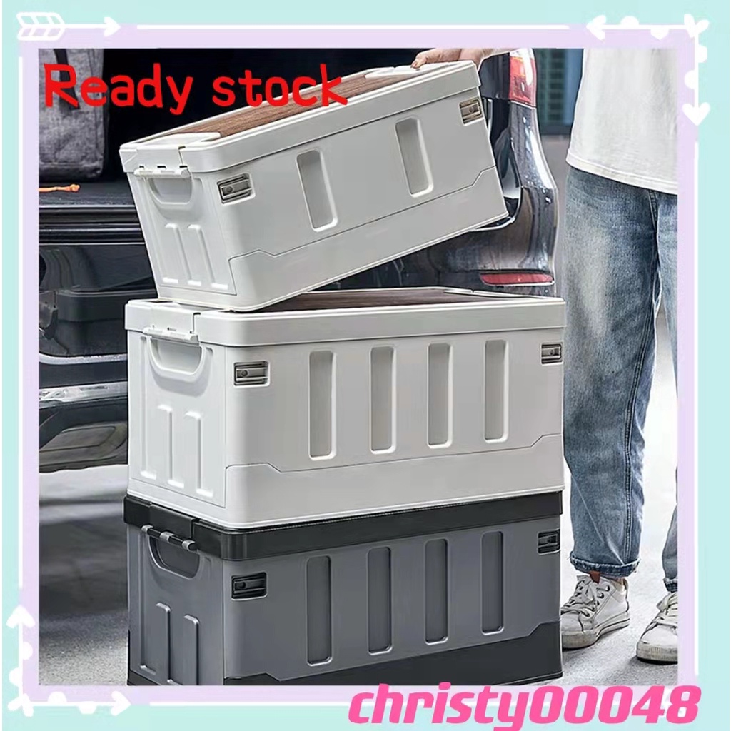 35L/70L Outdoor Foldable Storage Box stackable storage box plastic ...
