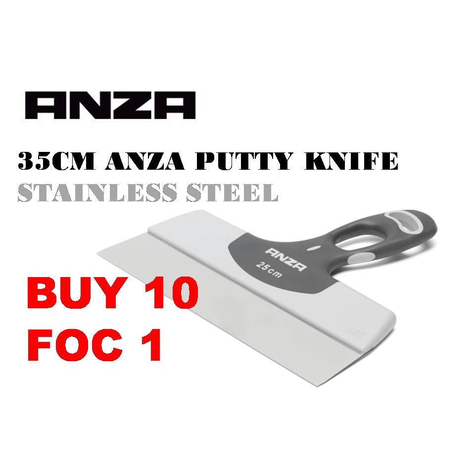 [100 ORIGINAL] ANZA 14" STAINLESS STEEL PUTTY KNIFE KNIVES 35CM SUDU