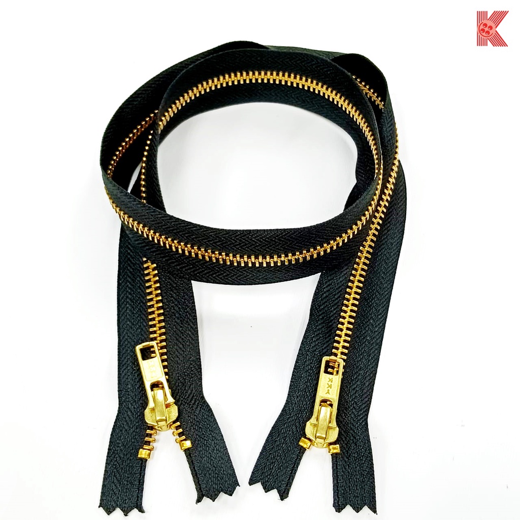YKK RGML5 Double Slider Zipper / Jacket Overall Zipper / Brass Zipper