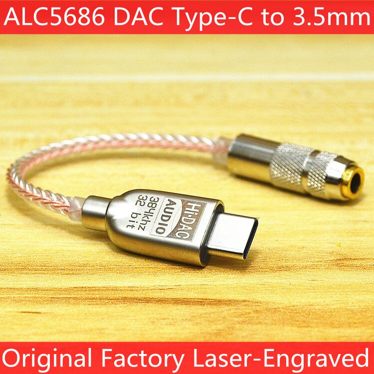 Usb Type C To 35mm Jack Audio Adapter Portable Hifi Dac Headphone Amplifier Decoder Converter