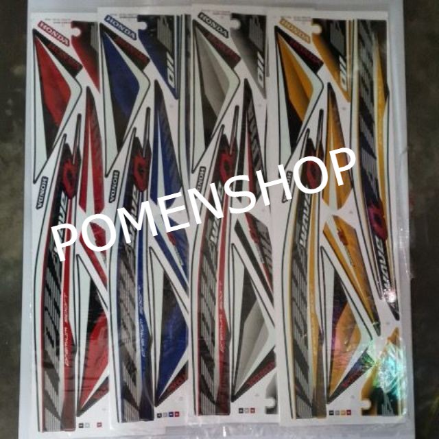 HONDA WAVE ALPHA 110 (2) BODY STICKER BADAN STRIKE STRIPE STIKER ...