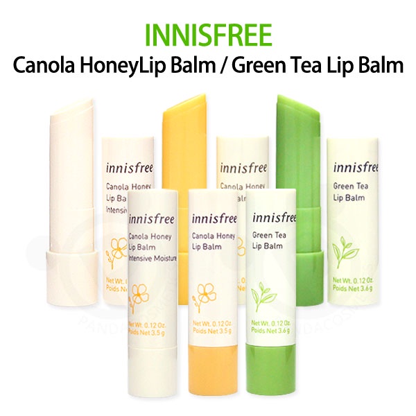 Innisfree Lip Balm (Canola HoneyLip Balm / Green Tea Lip Balm / Mask