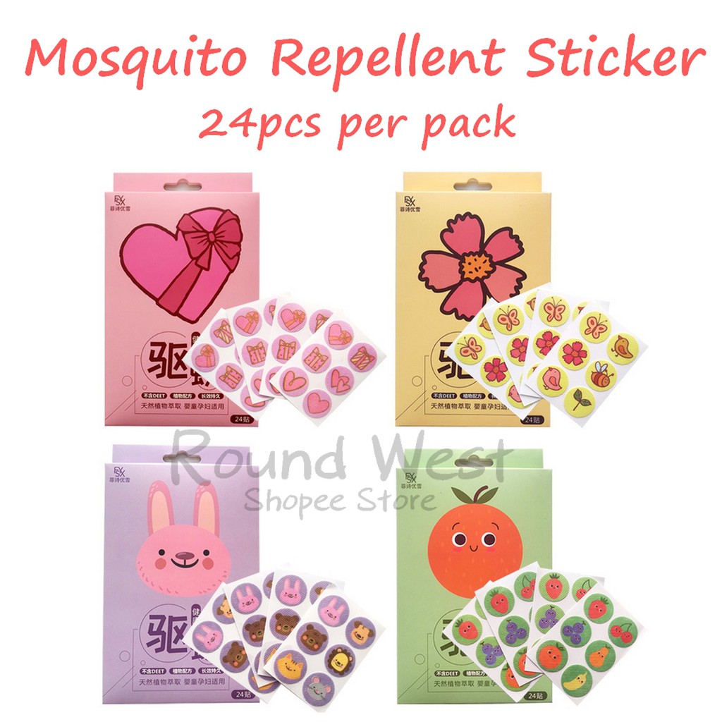 [CLEARANCE] 24 pcs Anti Mosquito Insect Repellent Sticker Cute Kids ...