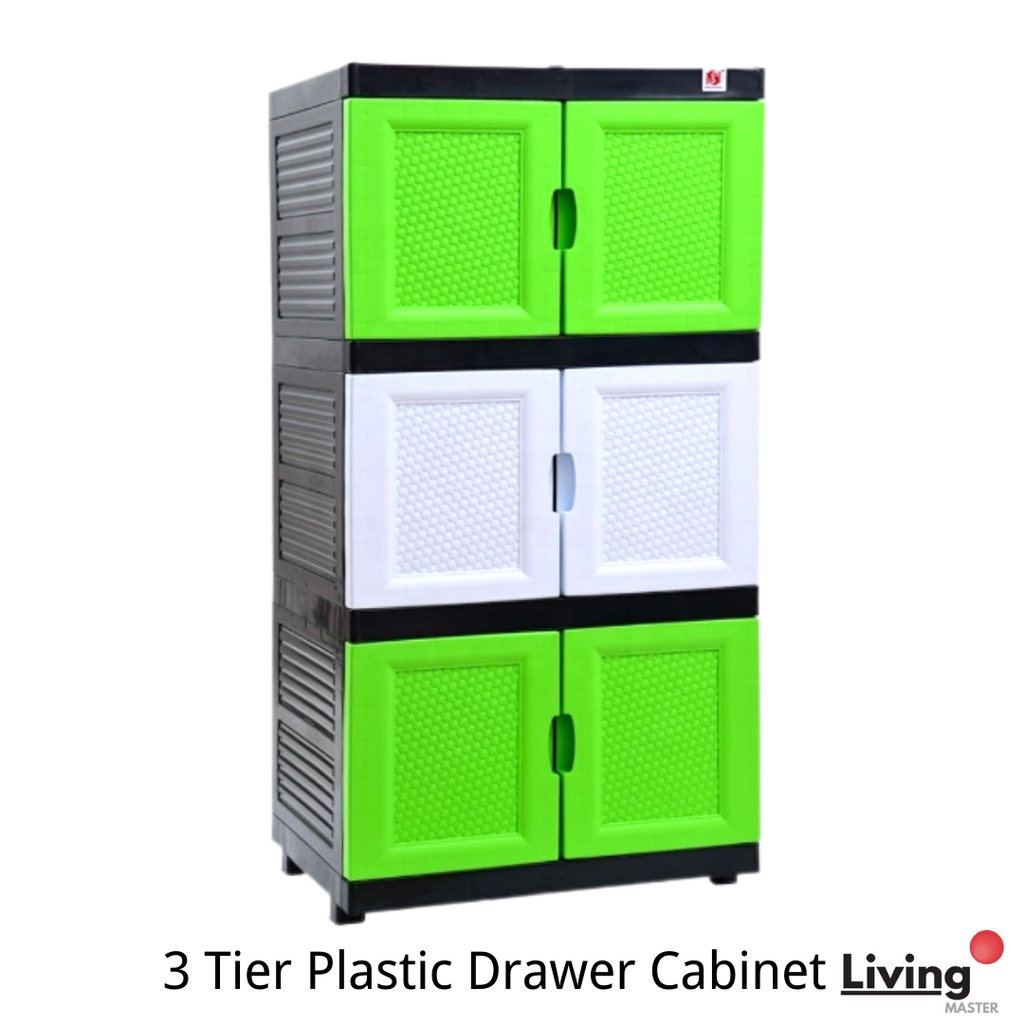 3 Tier Plastic Drawer Cabinet Household High Quality Plastic Storage ...