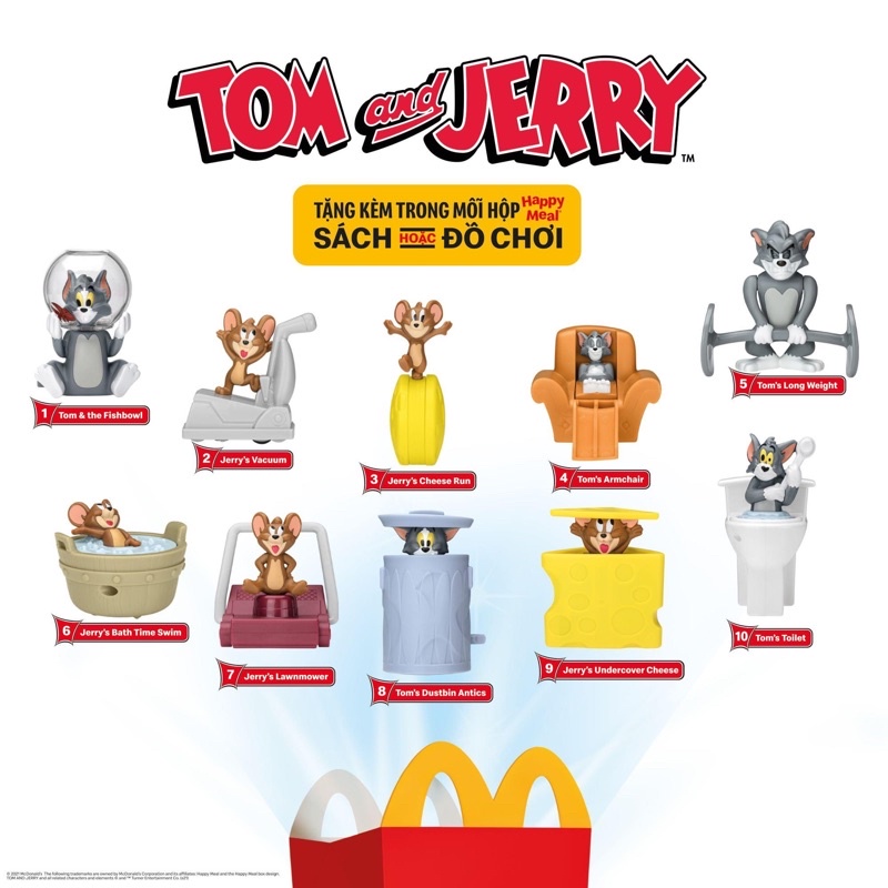 Mcdonald's Tom and Jerry Toy Collection Full Set 10 Piece | Shopee Malaysia