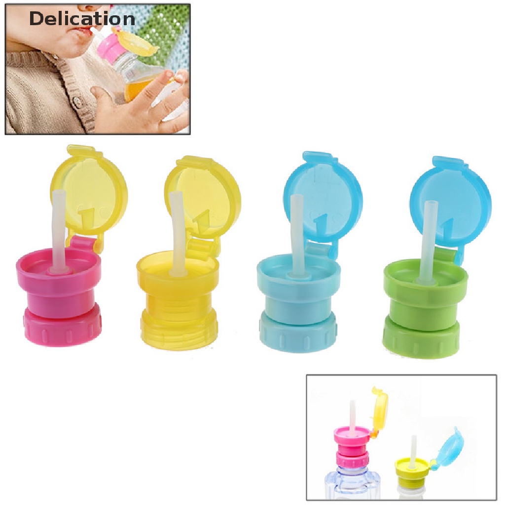 [Delication] No Spill Choke Cute Water Bottle Adapter Cap With Tube