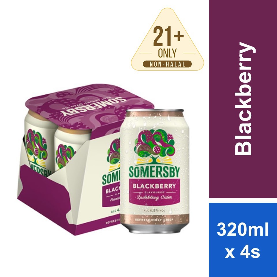 Somersby Blackberry Cider Can (320ml x 4's) Shopee Malaysia