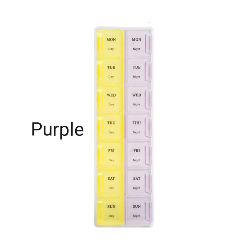 Pill box 14 grid 14 ready stock shopee malaysia