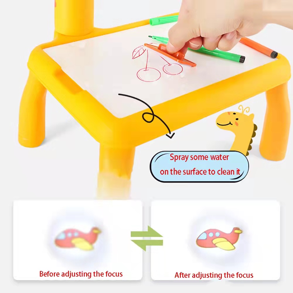 Drawing projector for kids Drawing Board LED Projector Drawing Table Toy  Kids Projector Painting Board Desk