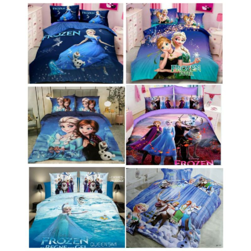 FROZEN Cartoon bedsheet fitted Single/Queen Size | Shopee Malaysia