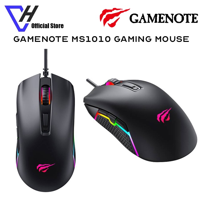 GAMENOTE MS1010 3600DPI RGB Backlit Programmable Gaming Mouse | Shopee ...