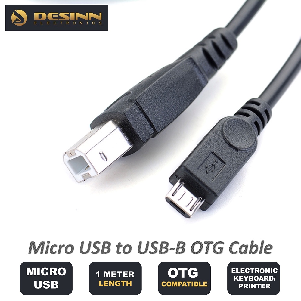 OTG Micro USB to Printer Cable USB 2.0 Type B Cable 1m Android Phone to ...