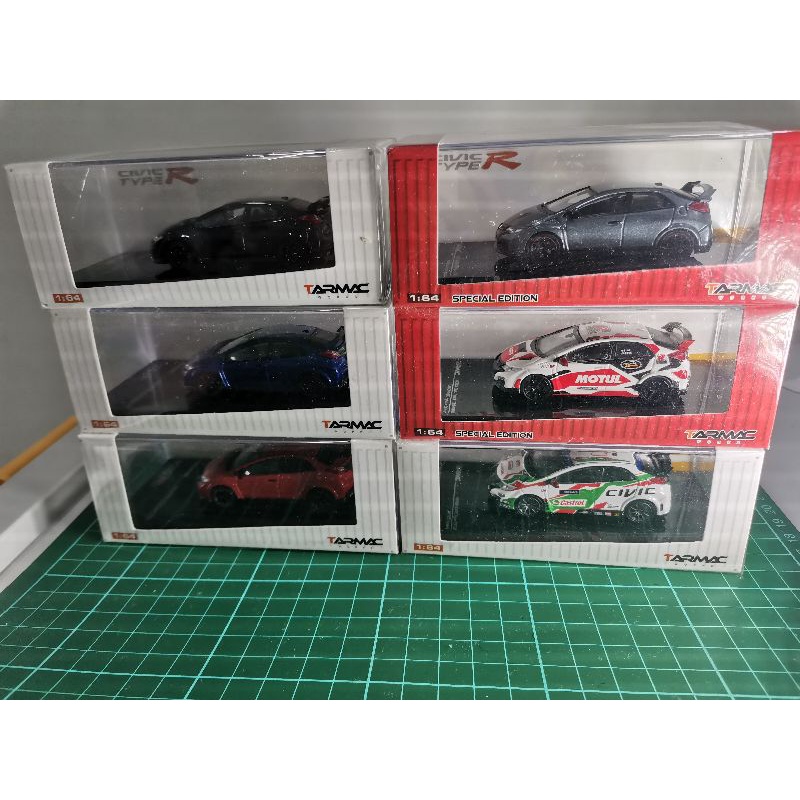Voiture Miniature Tarmac Honda Civic Type R FK8 édition Malaysia - 1/64, Grise, Neuve