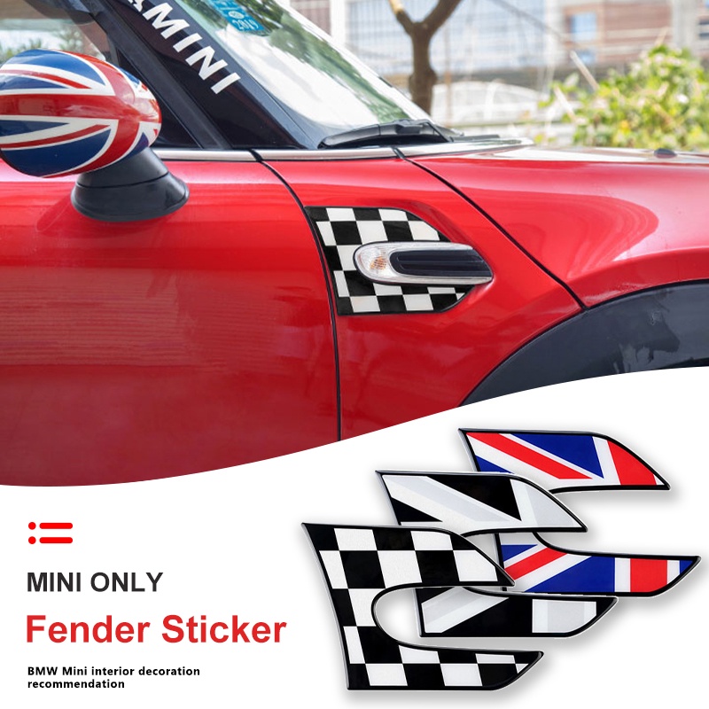 2Pcs Car Side Plate Wing Fender 3D Crystal Epoxy Stickers Decal For ...