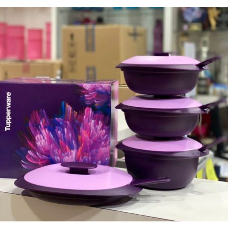 Purple Royale Petit serveware set Tuppeware Shopee Malaysia