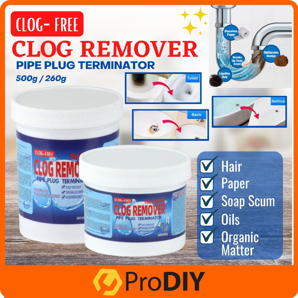 Pipe Plug Terminator Clog Remover For Kitchen Sink Drain, Floor