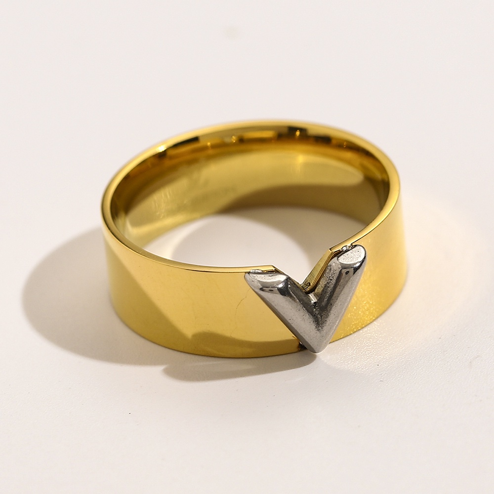 Ready Stock Louis Vuitton Ring for Women Cool Simple Korean Style Letter LV  Finger Rings Couple Versatile Creative Gold Silver 925 Cincin Jewelry  Accessories