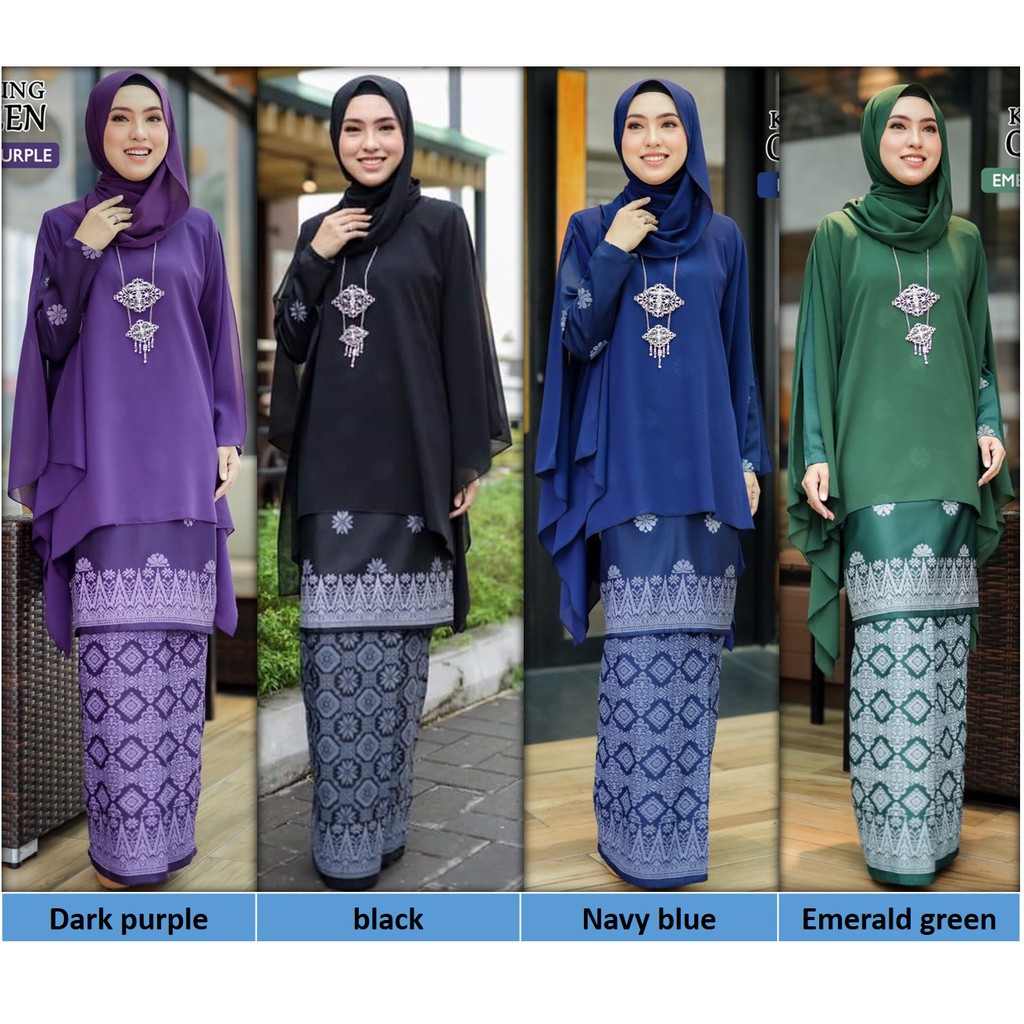 Baju Kurung Moden Songket Queen Printed Kurung Permaisuri Kurung