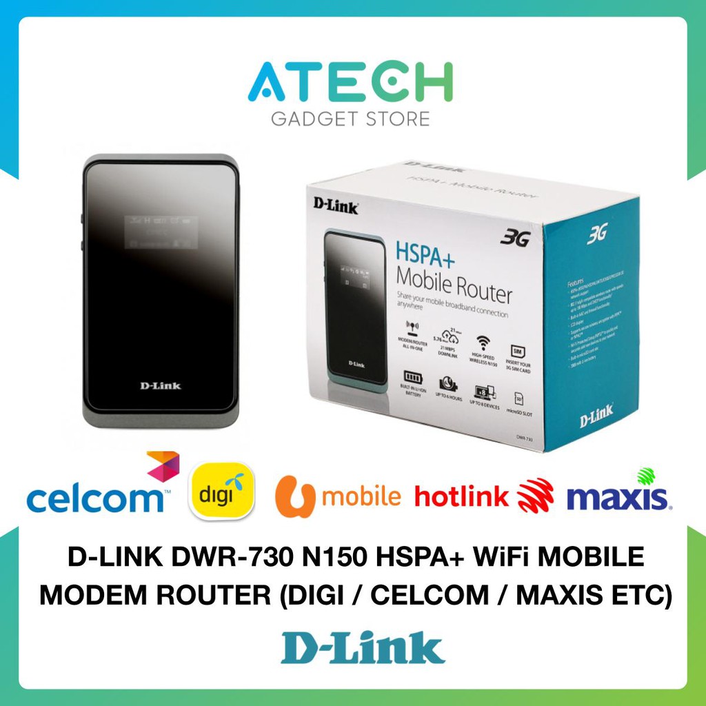 D-Link DWR-730 N150 HSPA+ WiFi Mobile Modem Router For Digi / Celcom ...