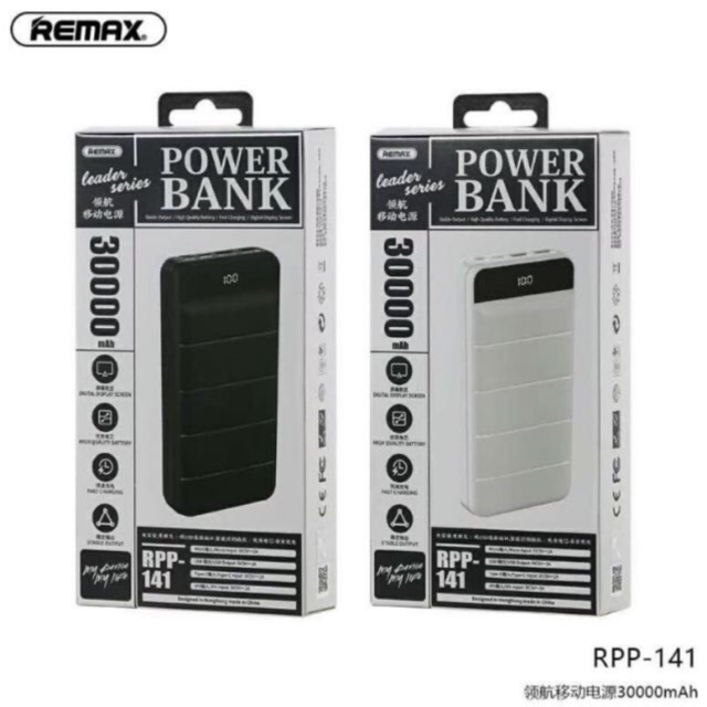 Original Remax Power Bank 30000mAH RPP-141 (White) | Shopee Malaysia