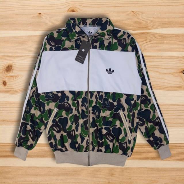 Adidas x outlet bape camo jacket