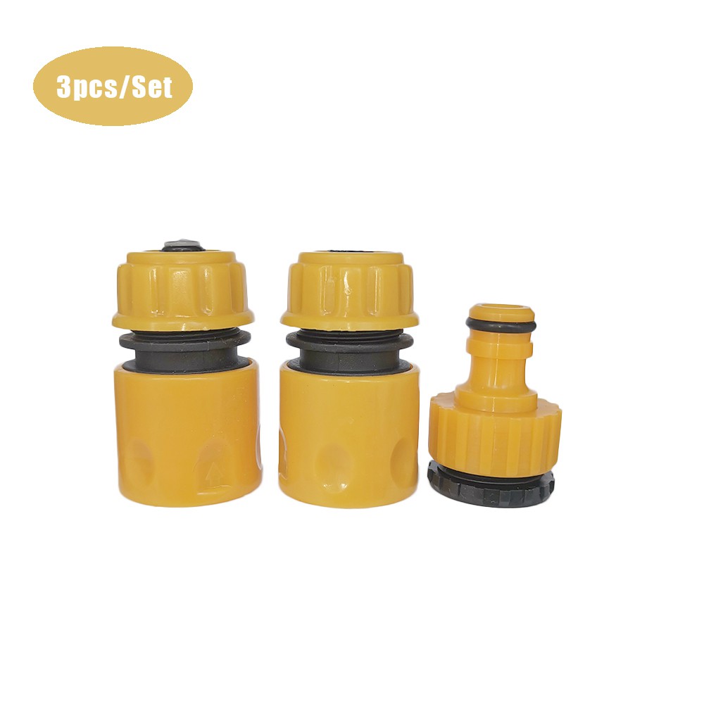 1 Set of Garden Water Pipe Water Connector Hose Fittings 16mm Quick Connector 1/2" 3/4" Faucet
