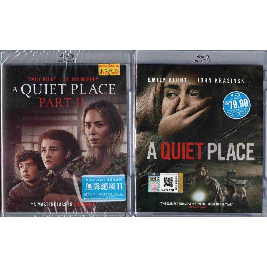 Blu Ray Disc A Quiet Place 1 2 2018 2020 Film Shopee Malaysia