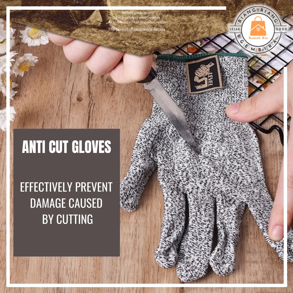 Anti Cut Gloves Safety Cut Proof Stab Resistant Stainless Steel