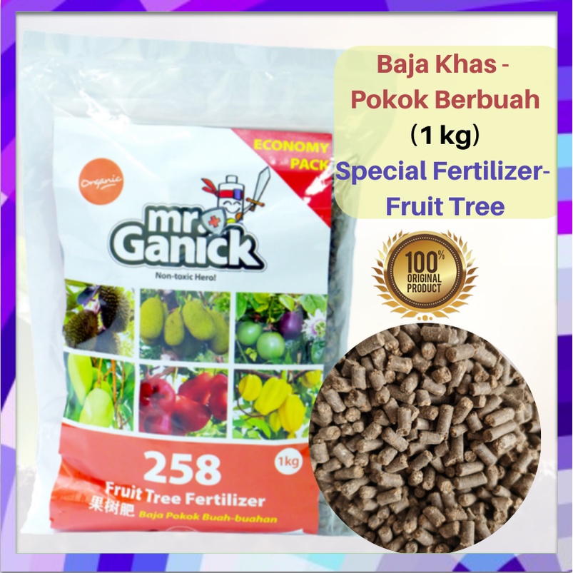 Baba Mr Ganick 258 Organic Fruit Tree Fertilizer (1KG) / Baja Khas ...