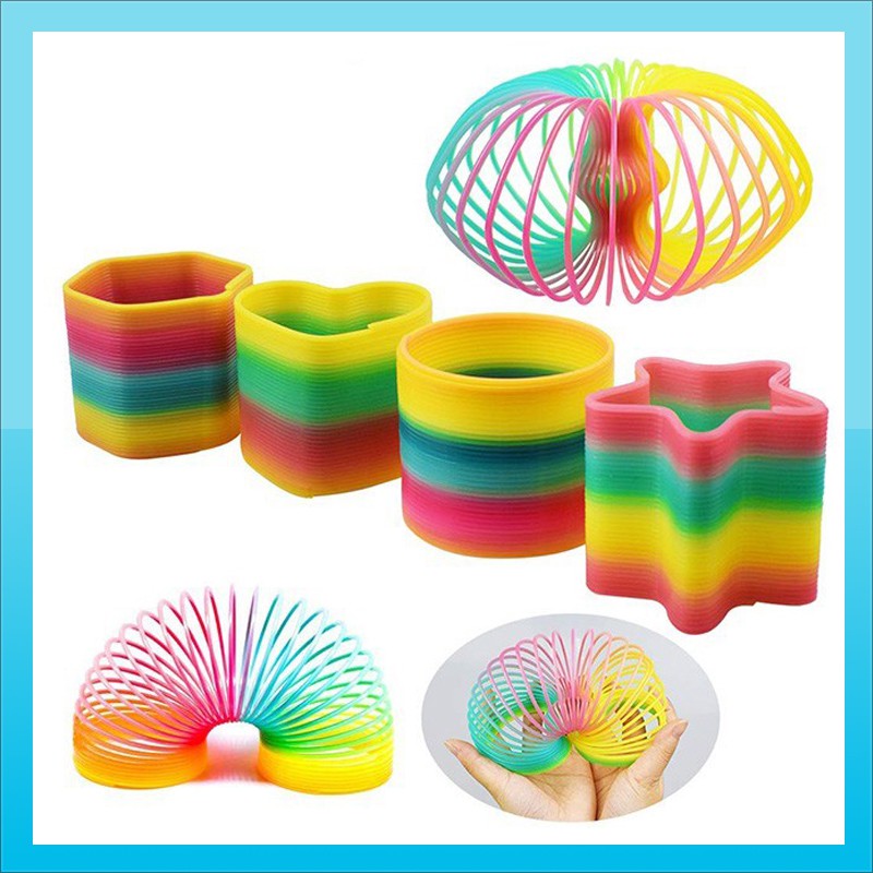 Rainbow Spring Circle Toys Magical Folding Toys /Rainbow Springs Ring ...