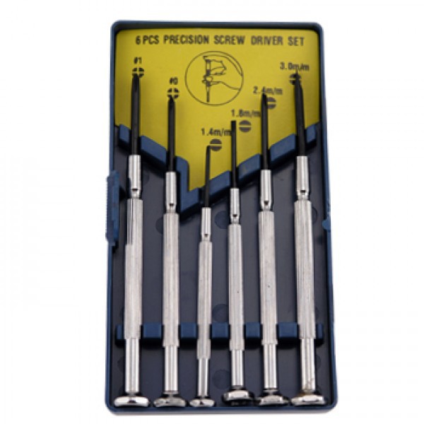 6 Pieces/Set Slotted Philips Precision Screwdriver Set Clock Repair ...