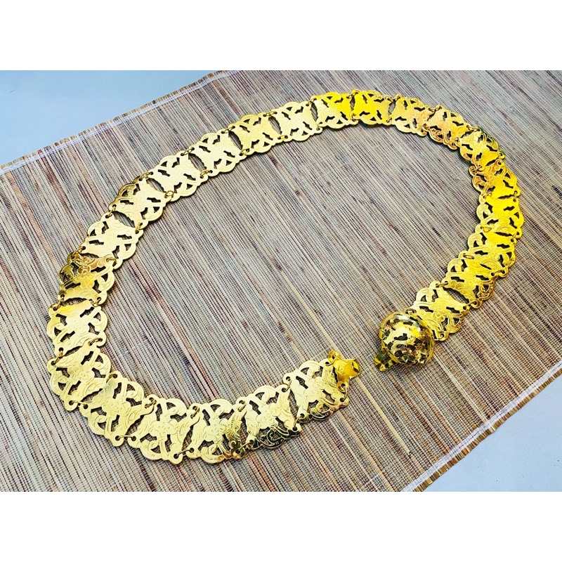 Tali pinggang aloi, tali pinggang logam corak rama-rama/stainless steel ...