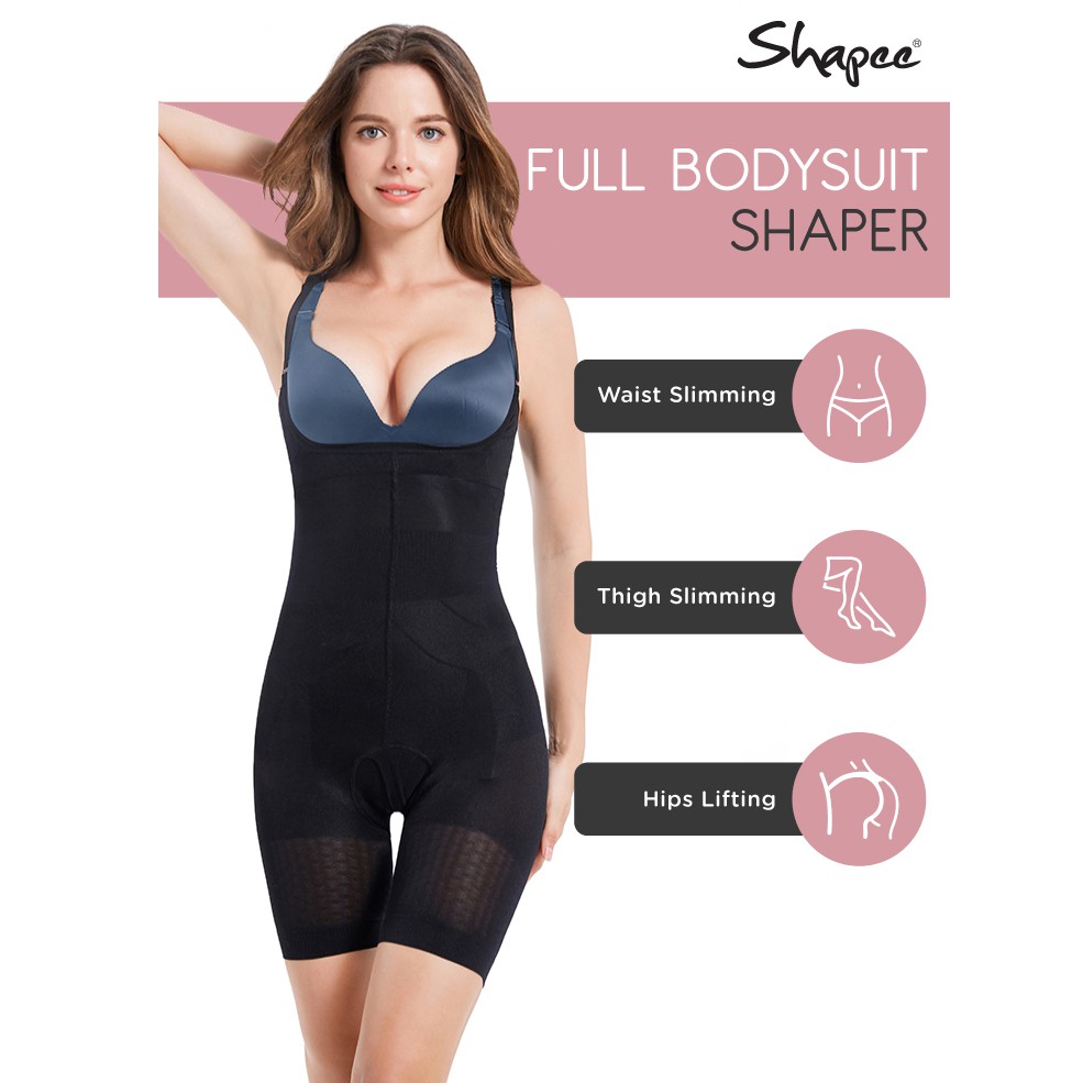 WECHERY Body Shaping Full Cover Bodysuit Slimming Shapewear Long