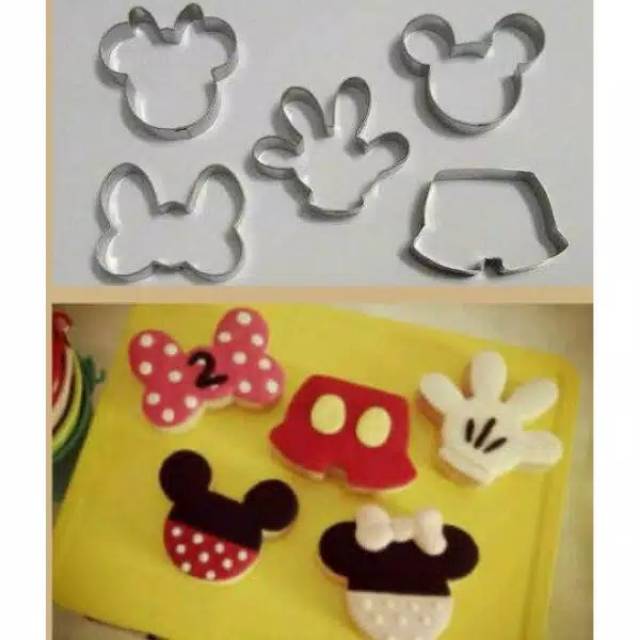 Mickey Minnie Mouse Miki Mini Mouse Cookie Cutter Cookie Mold | Shopee ...