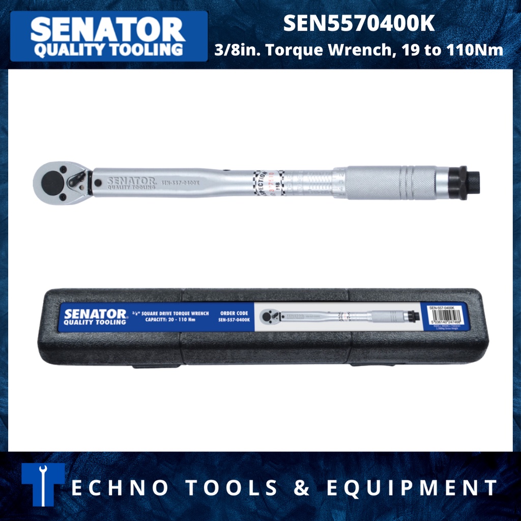 SENATOR 3/8" DR. TORQUE WRENCH 19-110Nm SEN5570400K - 100% New ...