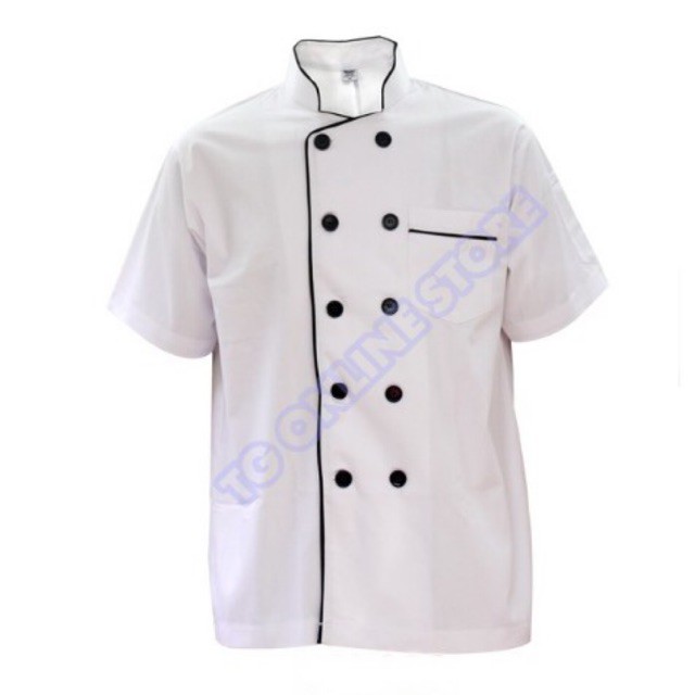 (Ready Stock) Chef Uniform Hotel Kitchen Restaurant Chef Jacket / Baju ...