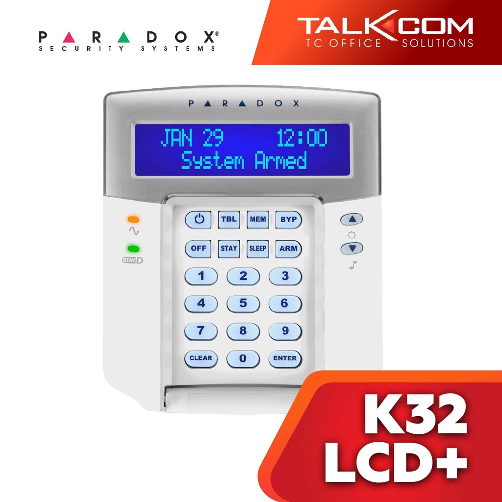 【𝗡𝗘𝗪】𝗣𝗔𝗥𝗔𝗗𝗢𝗫 𝗞𝟯𝟮𝗟𝗖𝗗+ Alarm 32-Character Hardwired LCD Keypad Module ...