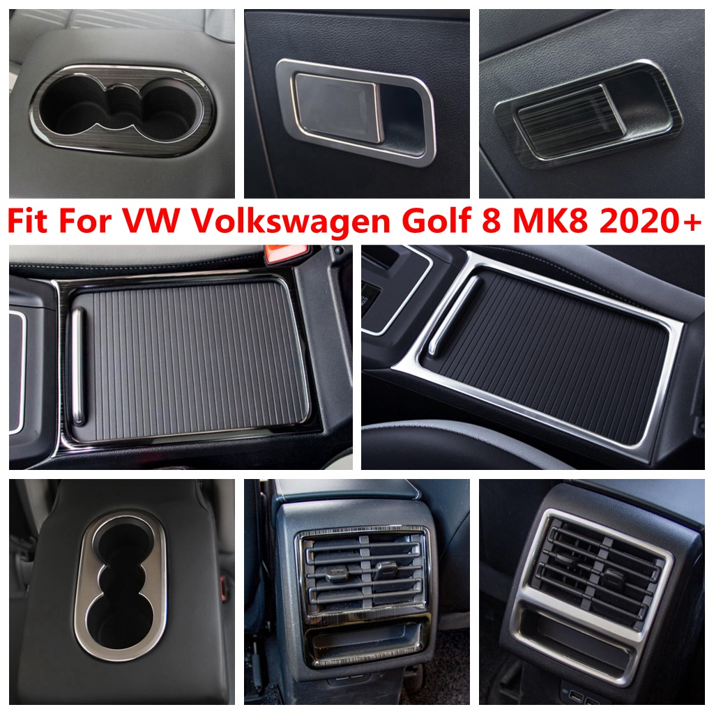 Glove Box Water Cup Holder Panel Rear Air AC Vent Frame Cover Trim For VW Volkswagen Golf 8 MK8